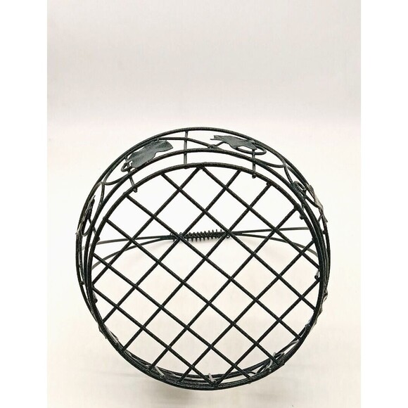 Vintage Green Metal Wire Ivy Leaf Pattern Basket - Picture 6 of 8